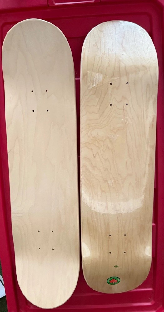 Solid Maple Skateboard Blank 31.5”x 8” New Sealed In Plastic New