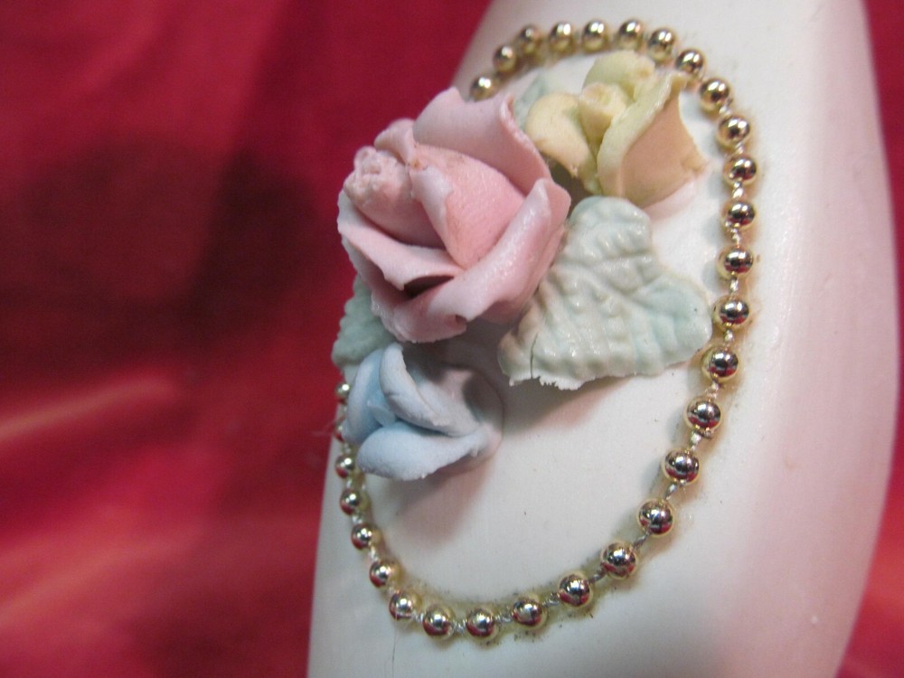 5 1/2" CAPODIMONTE BISQUE VASE