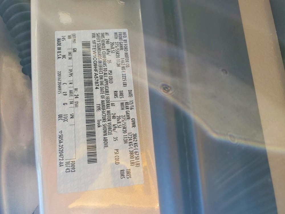 F150 2017 Glove Box 4998152