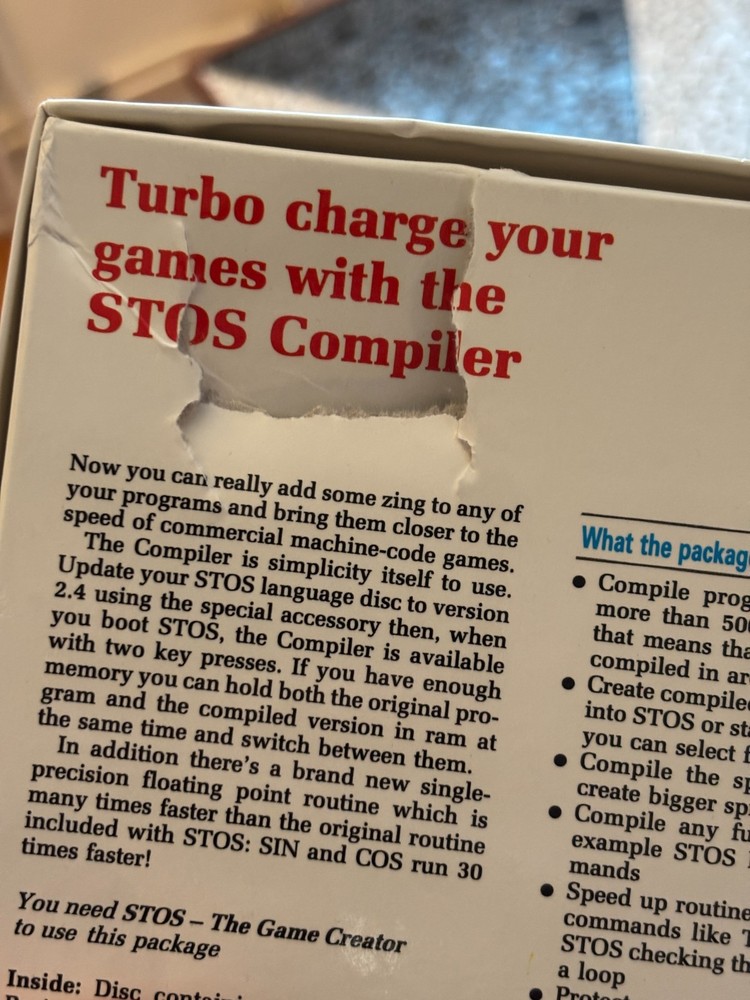 STOS - the Game Creator & STOS Compiler (Mandarin software), Atari ST