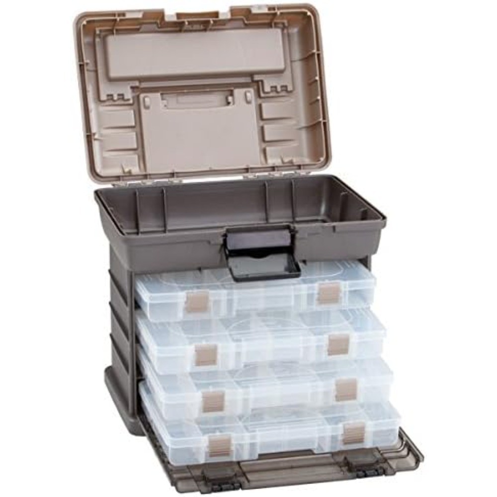 Fishing Tackle Box Storage System Holds 4 3700 Utility Boxes Quick Access Top