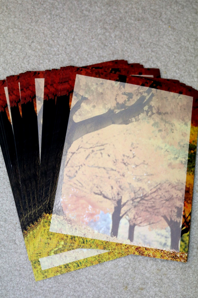 25 Sheets Computer Stationary ~ FALL TREES