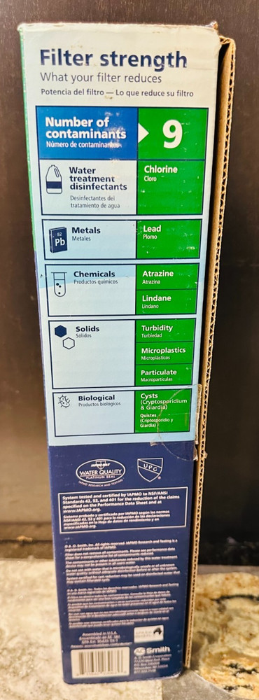 A.O. Smith Direct Connect Under Sink 6-Months Replacement Filter UPC811640030636