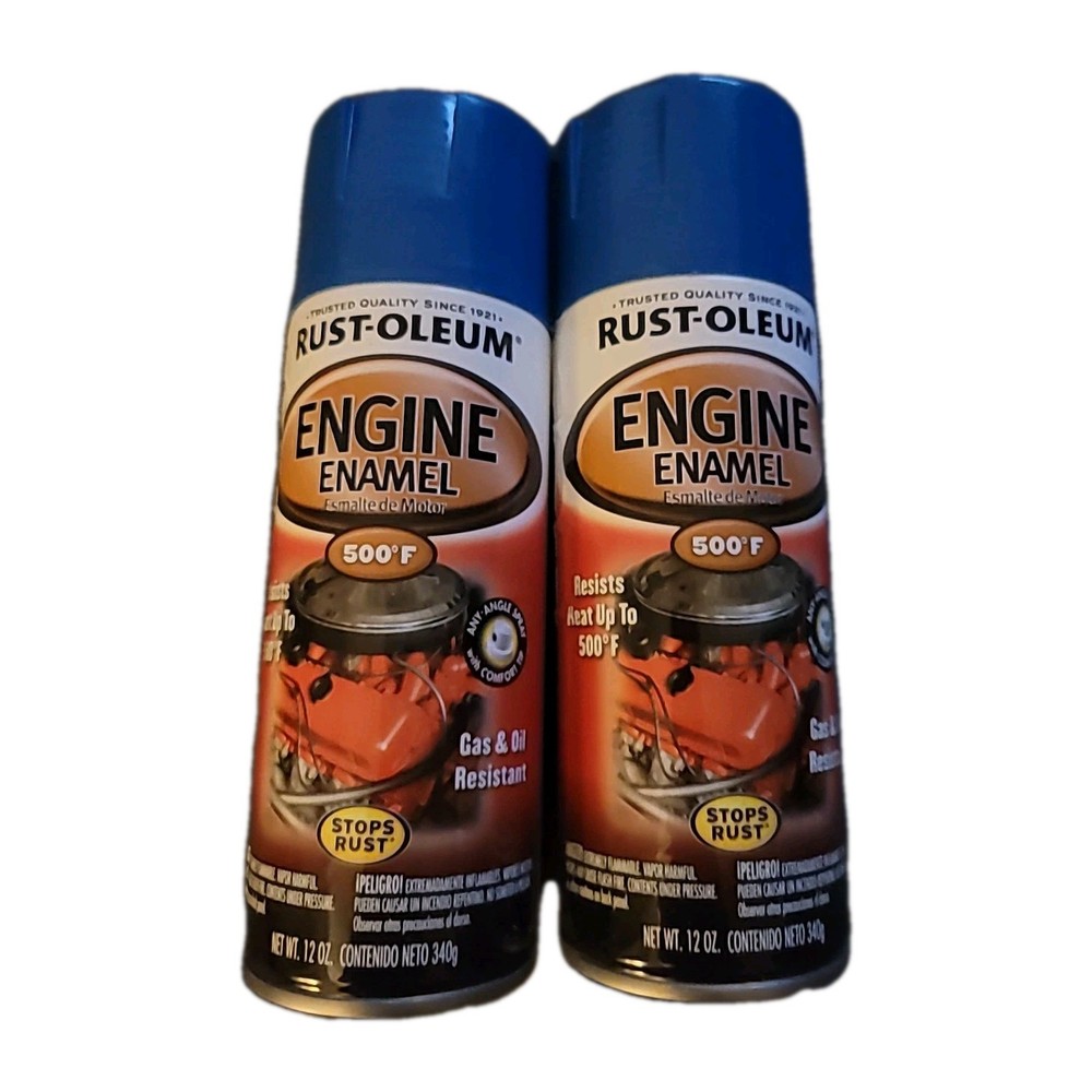(2 Pack) Rust-Oleum Engine Enamel, Ford Blue, 12 oz, Spray 248945