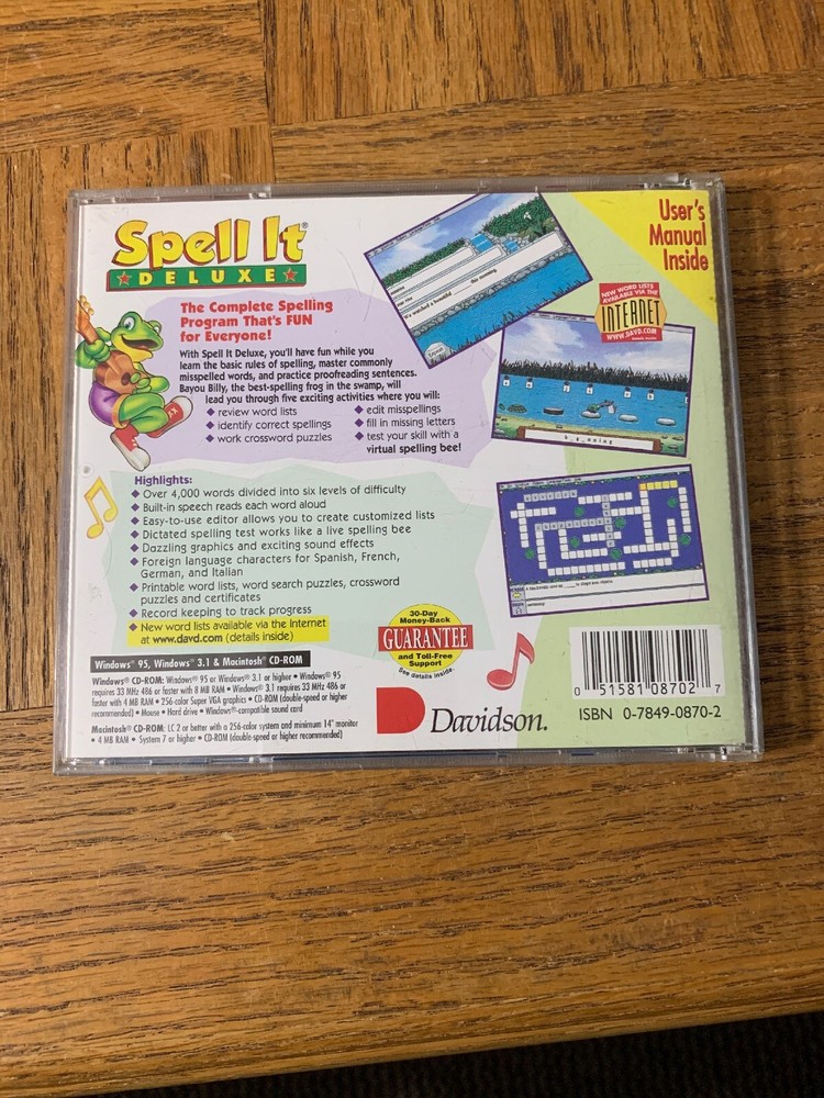 Davidson Spell It Deluxe PC Game