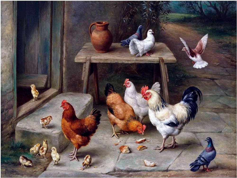 Crusts Chickens Rooster Accent Tile Mural Kitchen Wall Backsplash Marble Ceramic