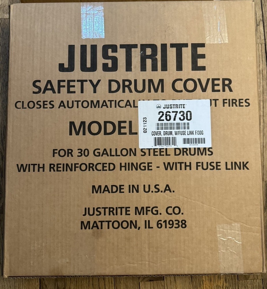 NEW JUSTRITE Safety Drum Cover 26730 Red Please Read Description