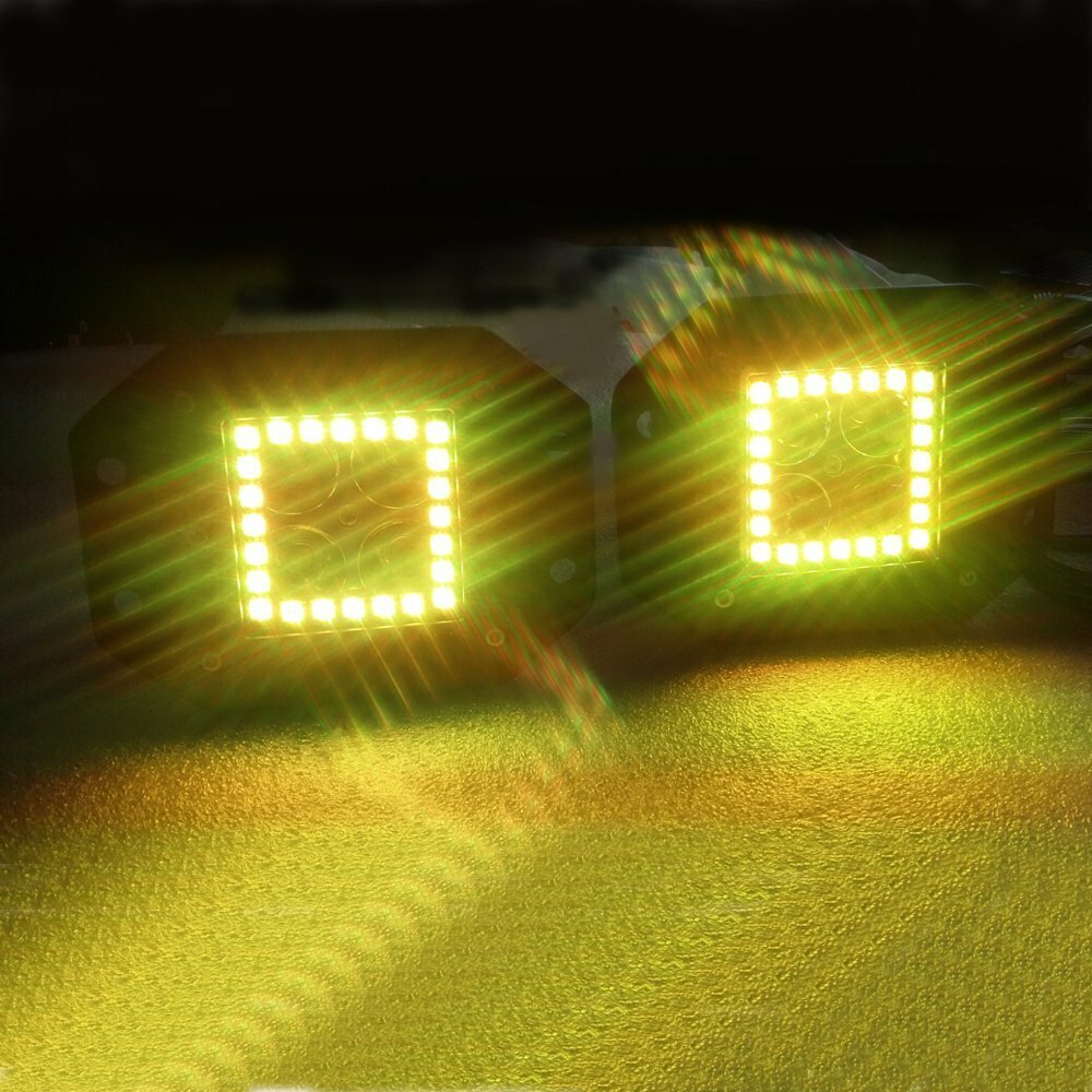 2Pods 5 Inch LED Work Lights Chasing Halo Ring Spot Light Flush Mount Bluetooth