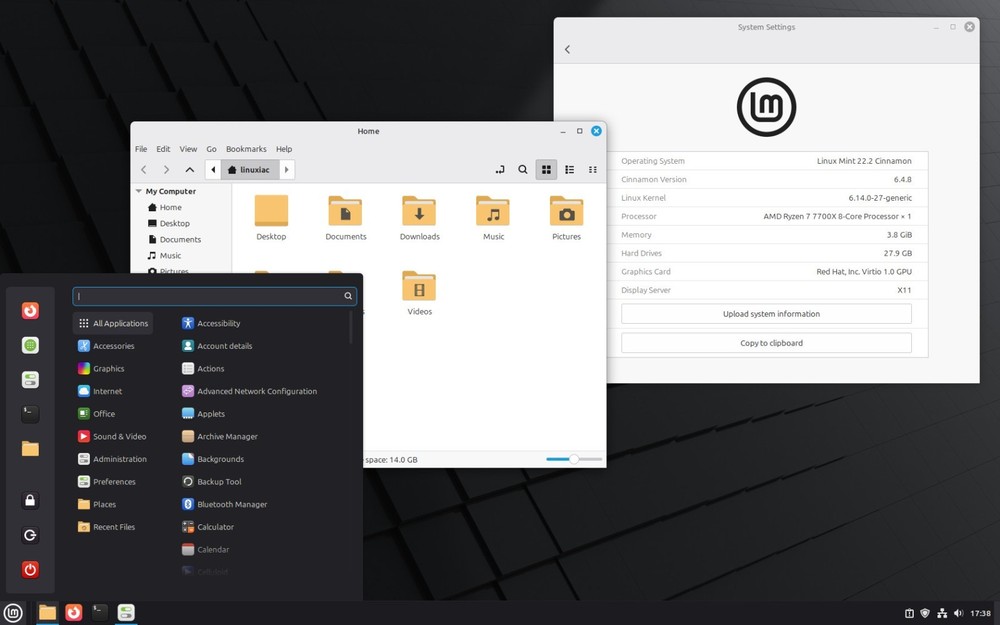 Linux Mint Latest Cinnamon 128GB SSD 2.5" Latest Version Installed (BIOS) 64-Bit