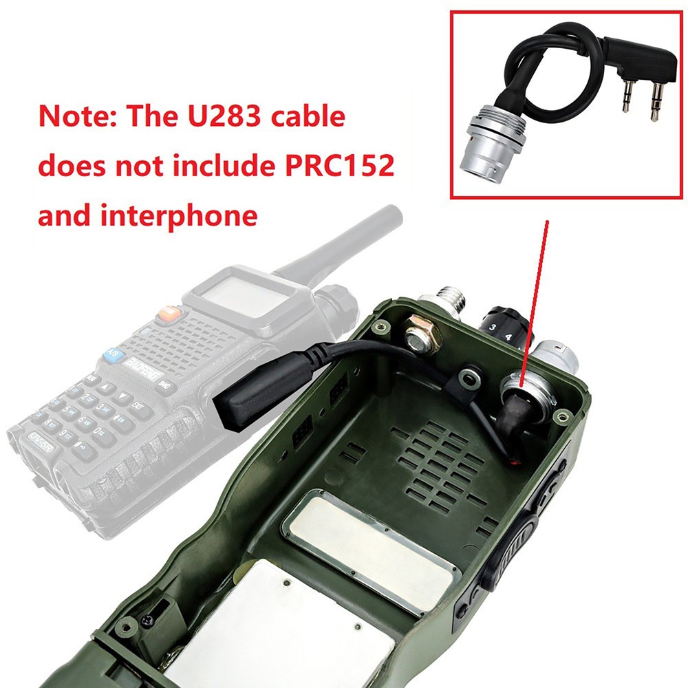 6Pin Plug To Socket K-Type Connector Cable For AN/PRC 148 152 152A Walkie-Talkie
