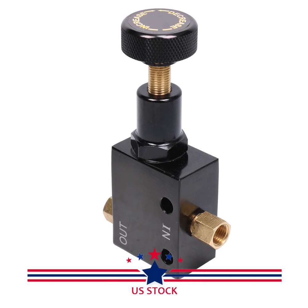 Universal Type Black Aluminum Knob Adjustable Disk Brake Proportioning Valve