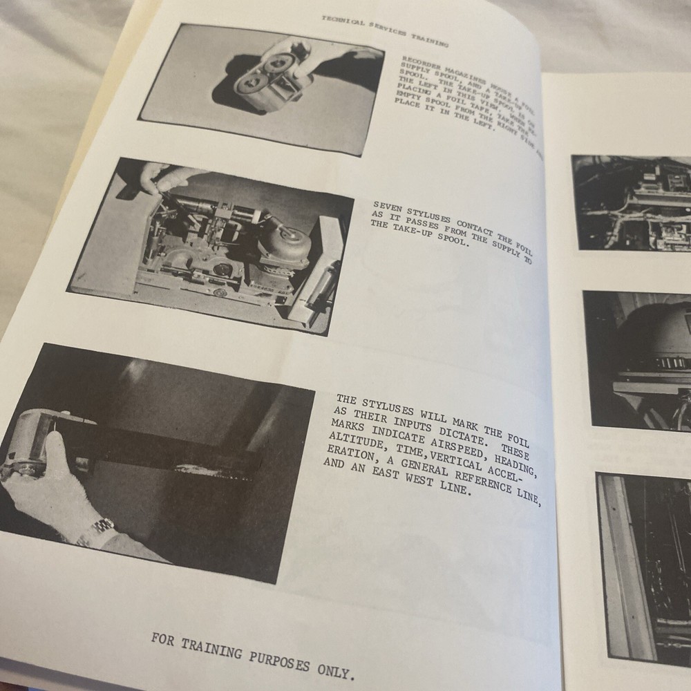 TWA FLIGHT RECORDER SERVICING TECHINICAL SERVICES TRAINING MANUAL MAY 1969 16pgs