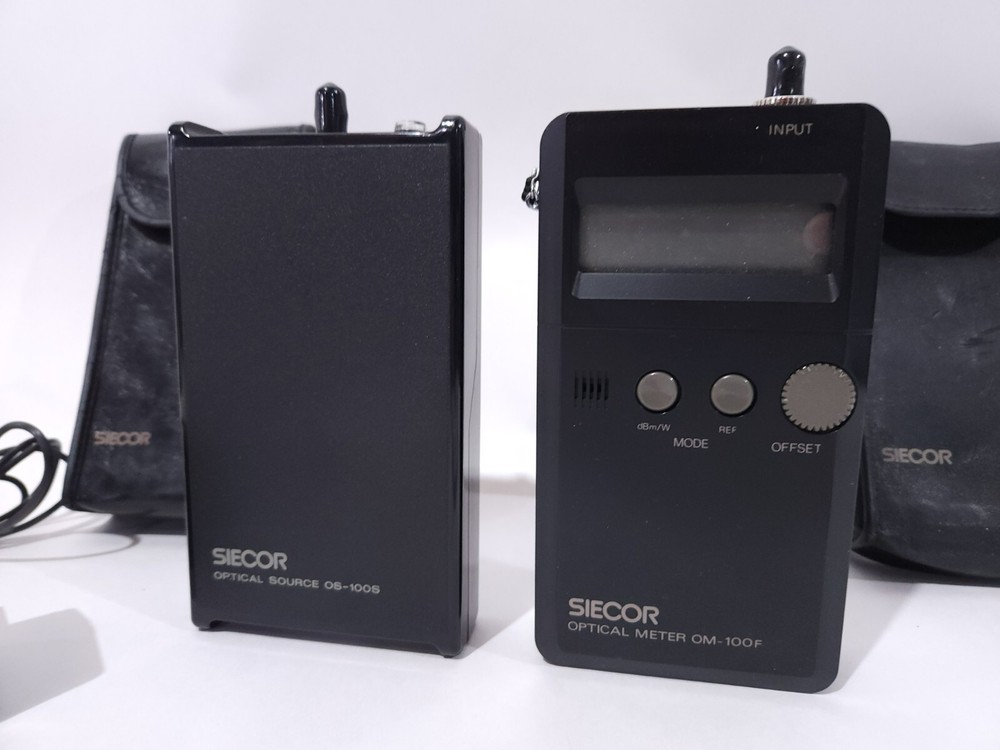 Siecor Optical Meter OM-100F And Optical Source OS-100 with Soft Cases