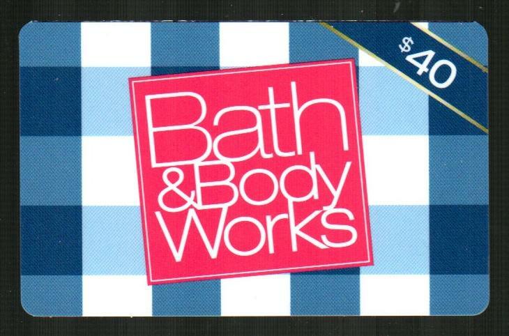 BATH & BODY WORKS Blue Check Pattern ( 2012 ) Gift Card ( $0 - NO VALUE )