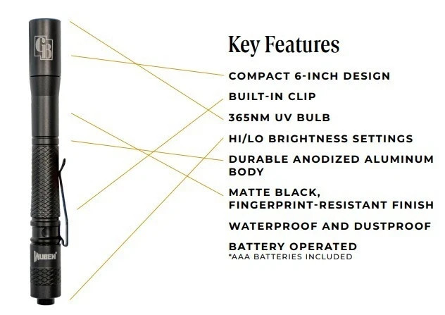 Official Goldback UV Reactive Ink Authenticator Penlight