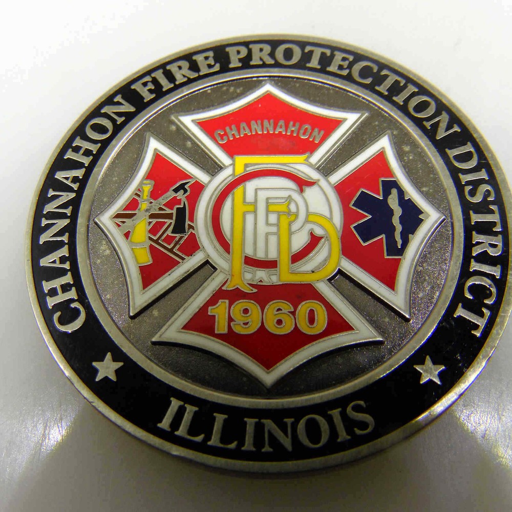 ILLINOIS CHANNAHON FIRE PROTECTION DISTRICT CHALLENGE COIN