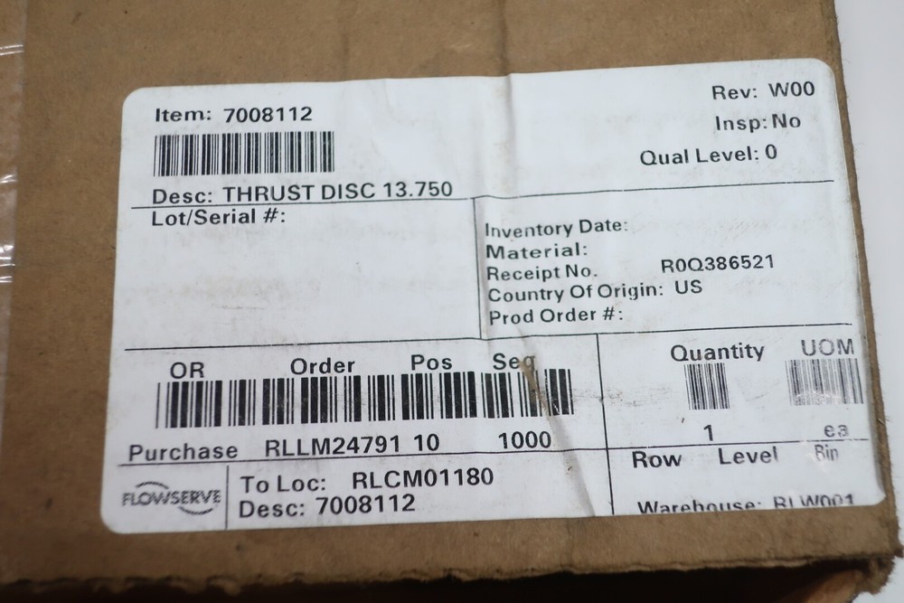 Flowserve 7008112 Thrust Disc 13.750in