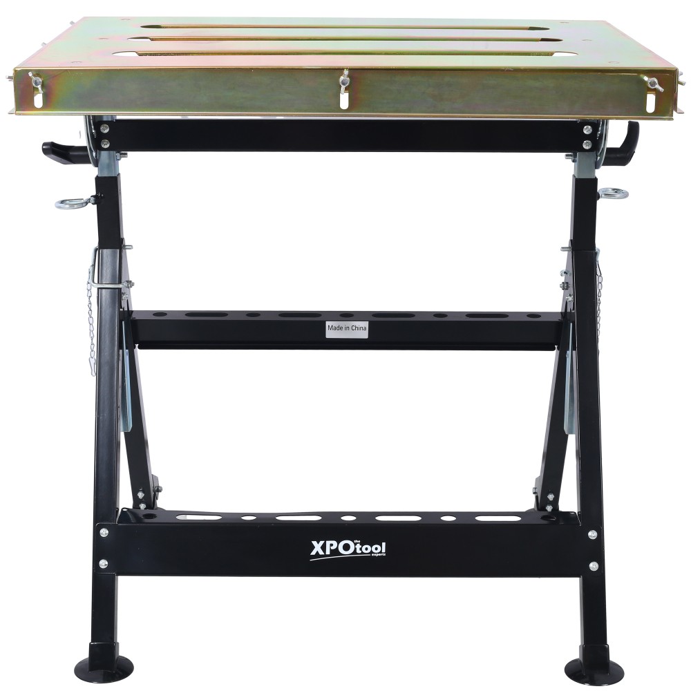 Adjustable Welding Table 30"x20", Folding, 400lb Capacity, Wheels