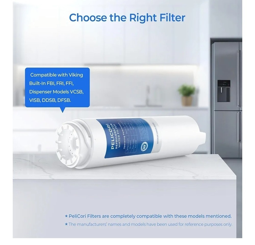 RWFDISP & RWFIC Water Filter Replacement, Compatible W Viking Built-in...2 PACK