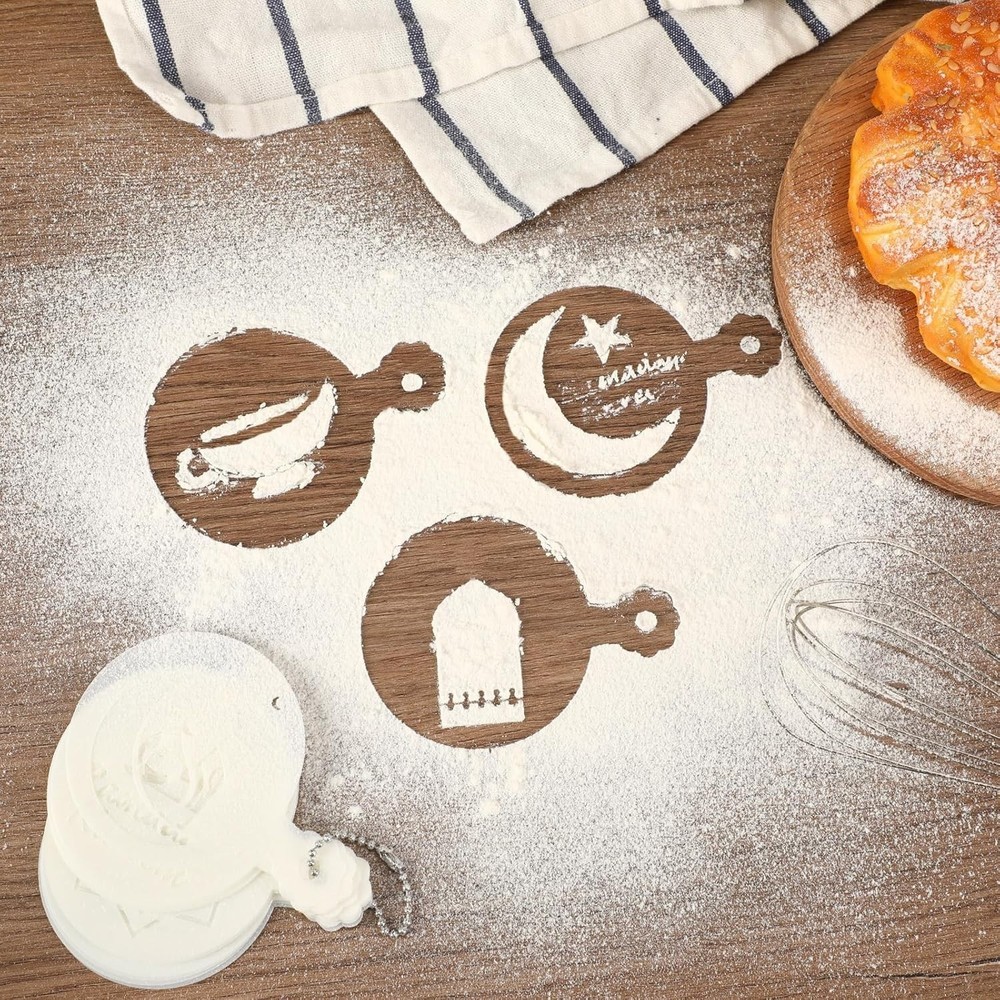 Eid Mubarak Cake Stencils Set - 36 Durable Plastic Templates for Creative Baking