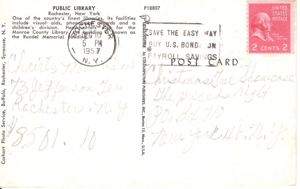 PUBLIC LIBRARY, ROCHESTER, NY - PC2165