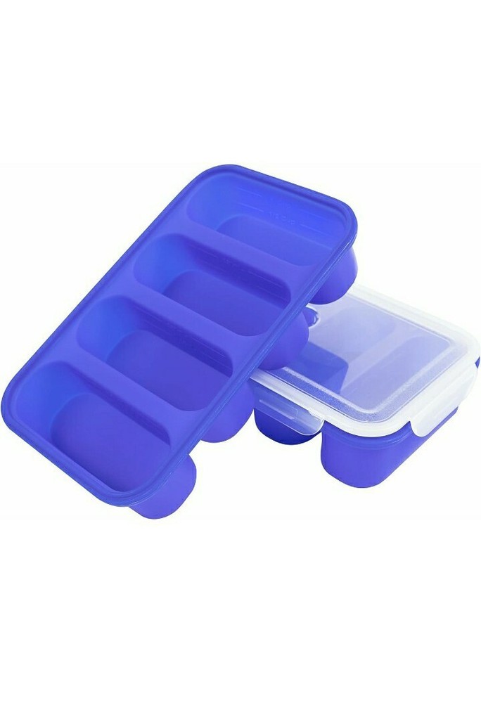 Yoove 1 Cup Silicone Freezing Tray Cube Molds With Lid Supercube (2-Pack)