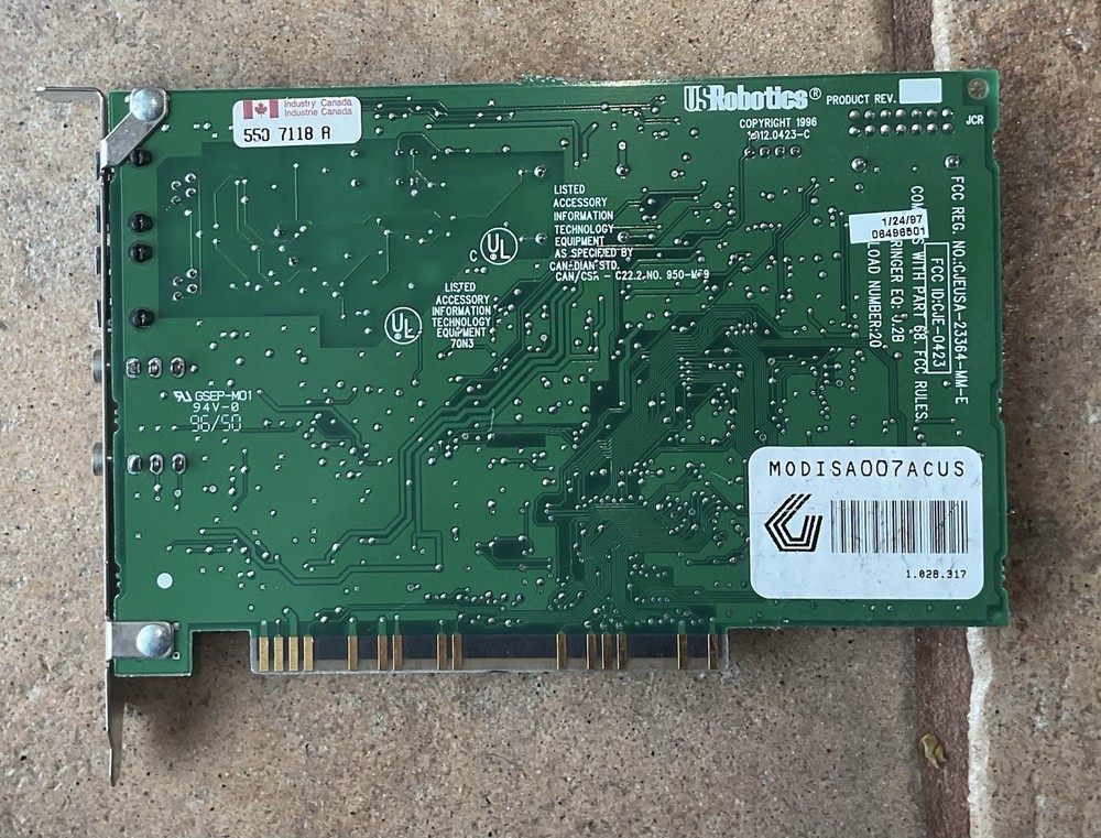 GATEWAY 2000 MODISA007ACUS TELEPATH 33.6 ISA INTERNAL MODEM USRobtics 33.6