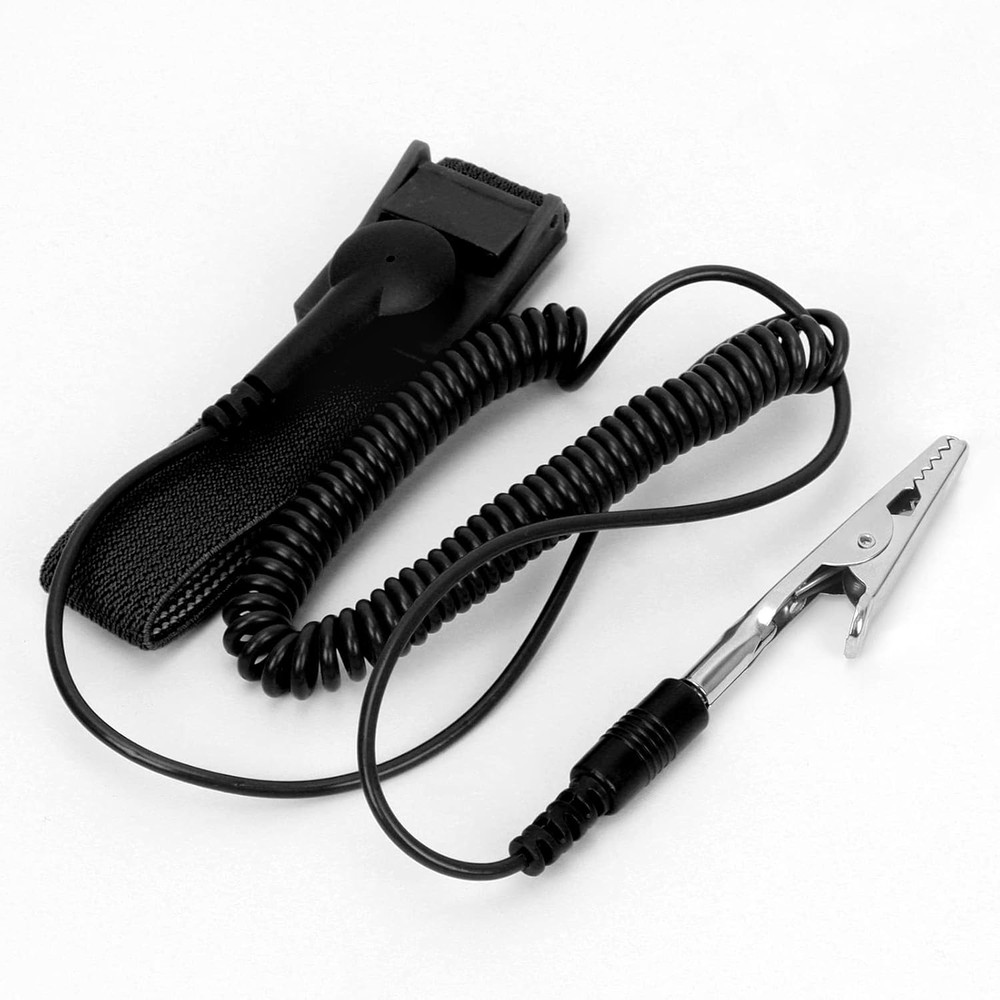 Anti-Static Wrist Strap with Adjustable Band & Extra Long Cord