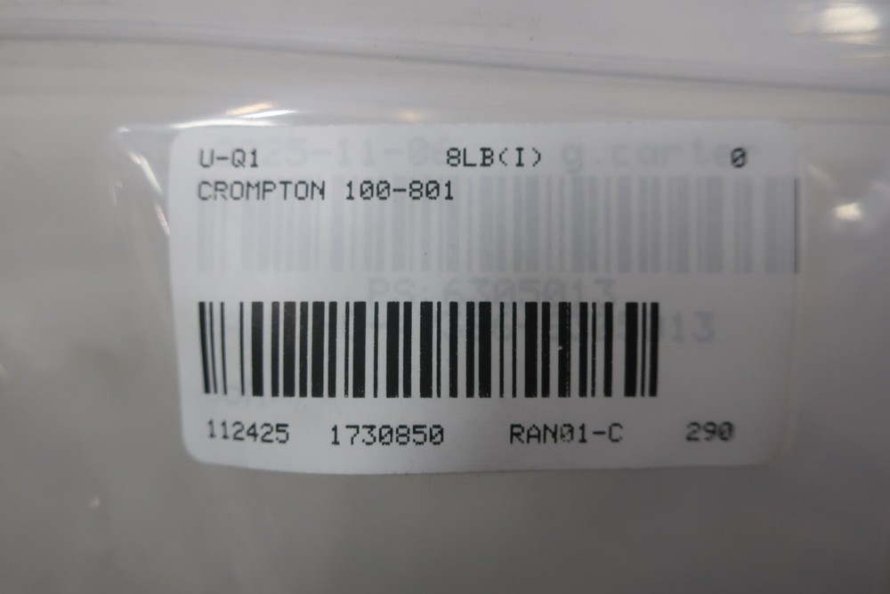 Crompton 100-801 Current Transformer 800:5 600v-ac