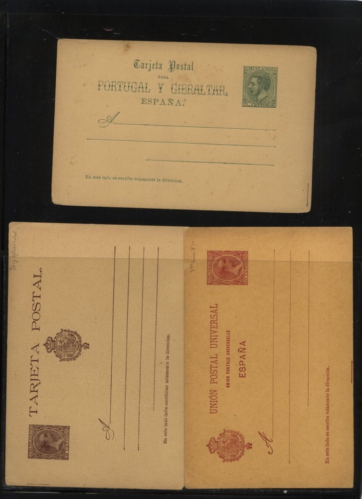 Spain   3 postal  cards   unused     MS0830