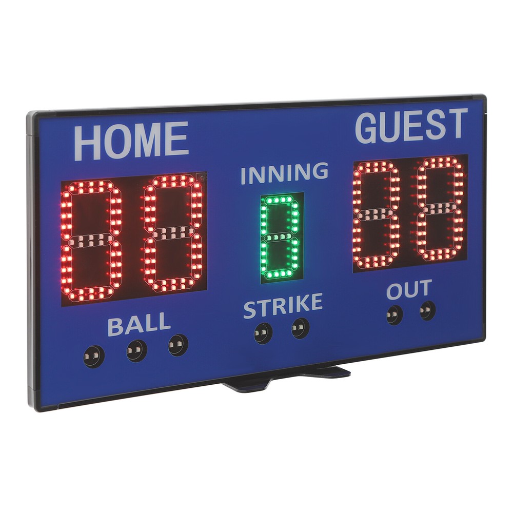 Electronic Baseball Scoreboard High-Light Digital Scoreboard w/ Remote Blue