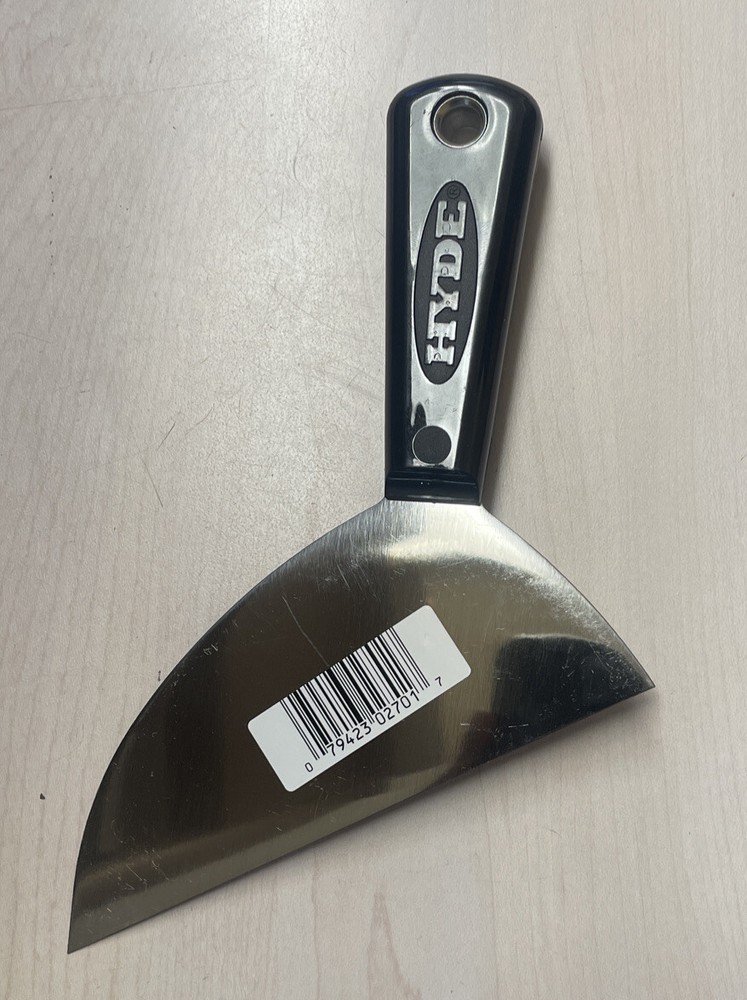 Hyde Tools 02701 Black & Silver® Clipped Pointing Knife, 6”