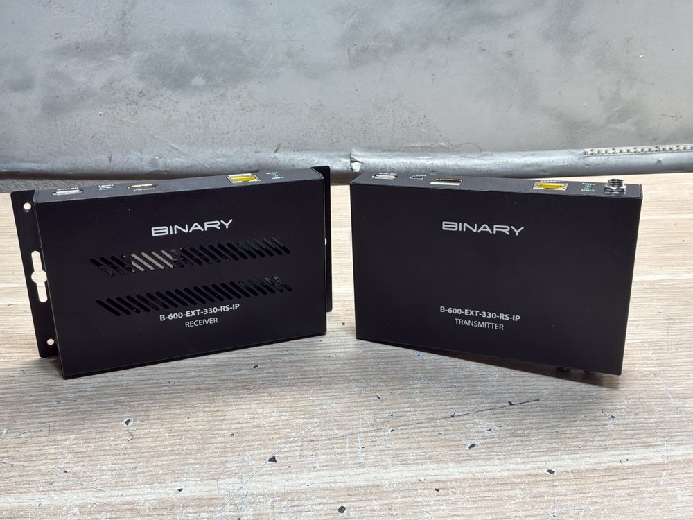 BINARY RECEIVER & TRANSMITTER B-600-EXT-330-RS-IP - NO POWER CORDS/JUA3150