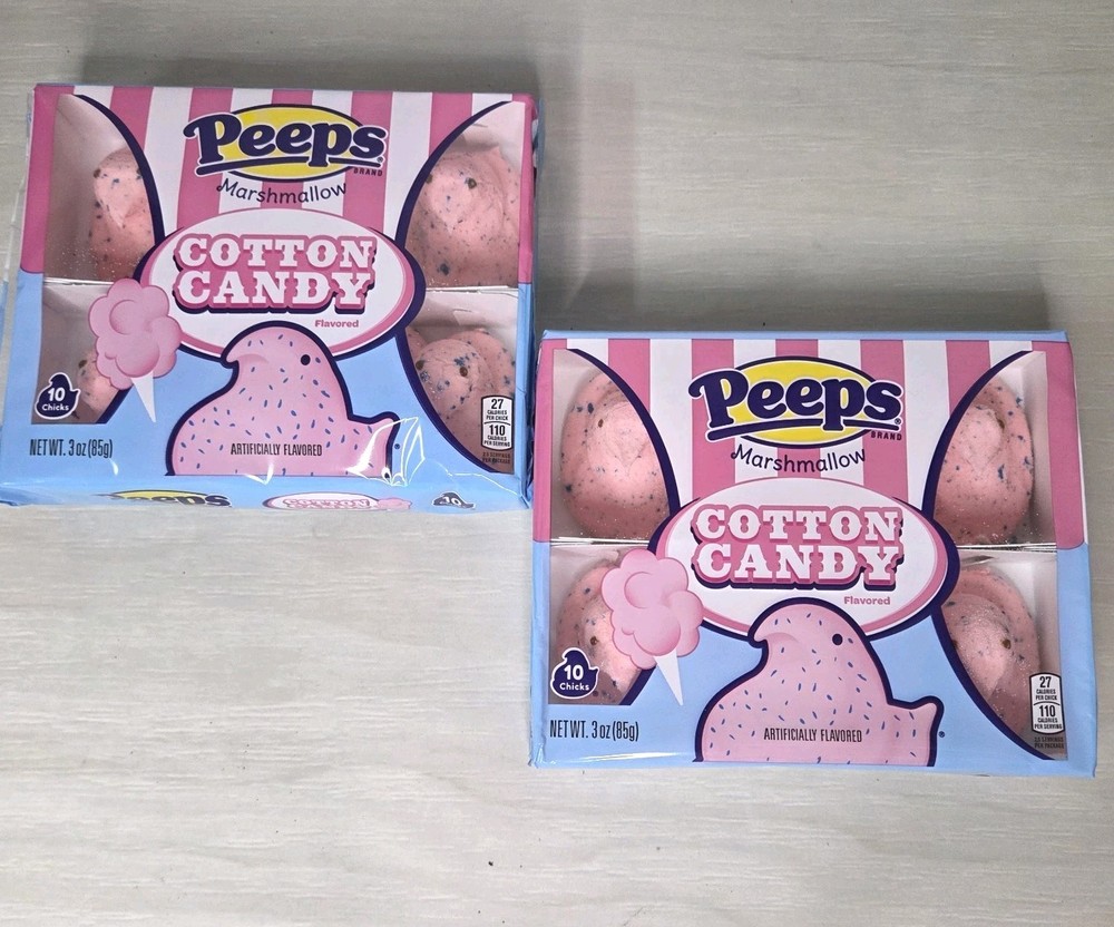 Peeps Easter Marshmallow Cotton Candy Flavored Chicks 2 Packs Of 10