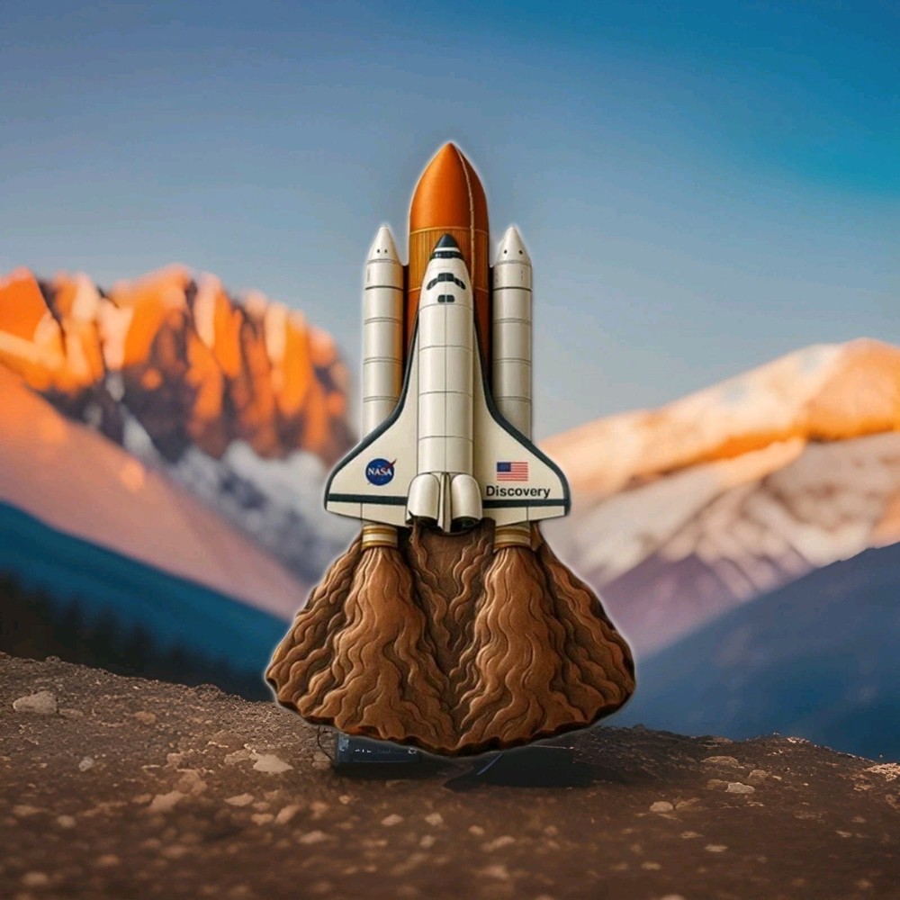 10 AVDP Ounces .999 Fine Copper Colorized Space Shuttle 3D Capsule PRE-ORDER