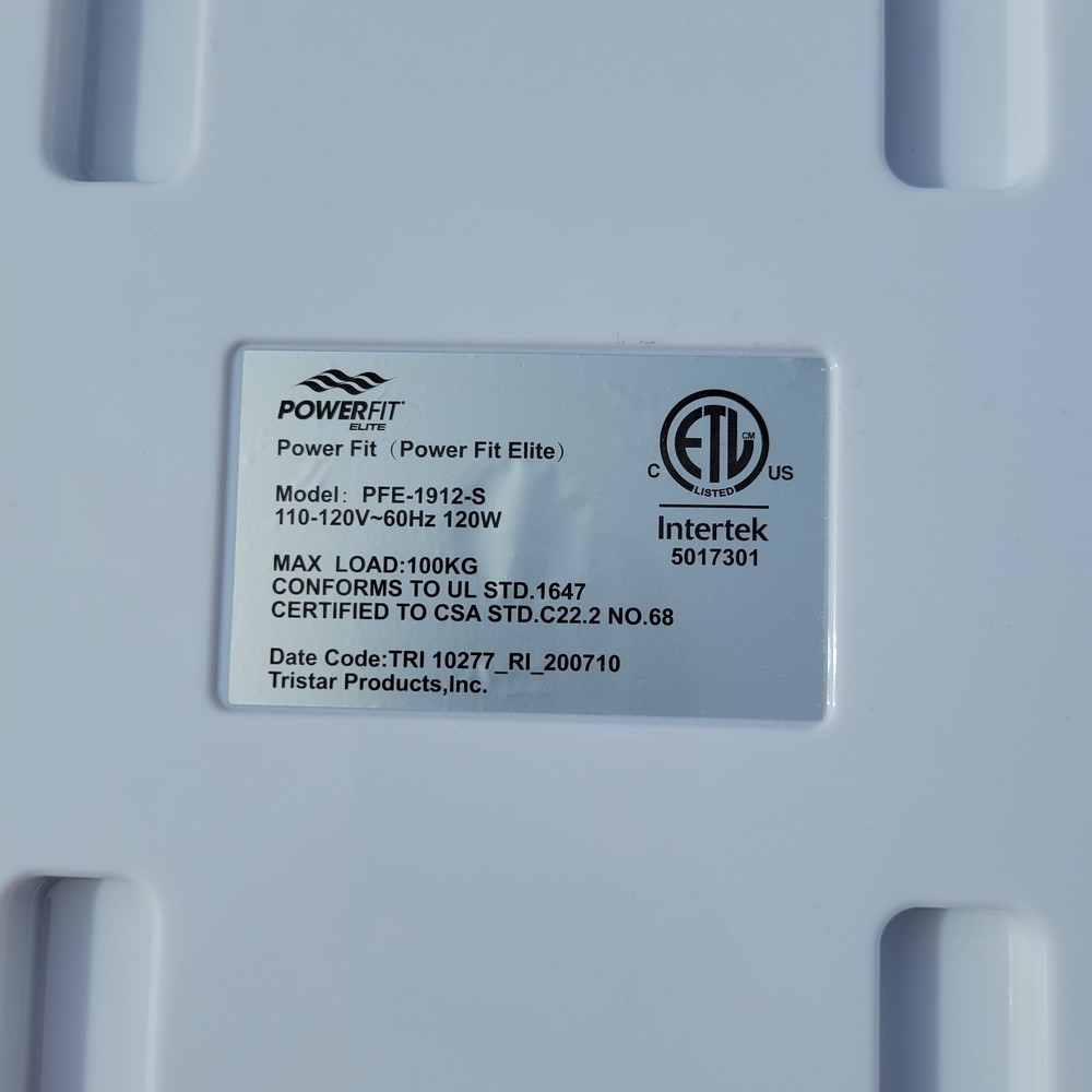 Power Fit Elite Model #PFE-1912-S