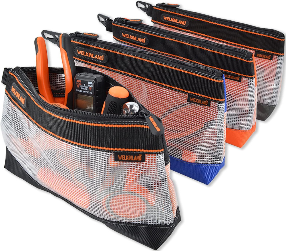 Clear Tool Pouch, 4PCS Tool Pouches, 13" Tools Pouch, Zipper Tool Pouch, Tool Po