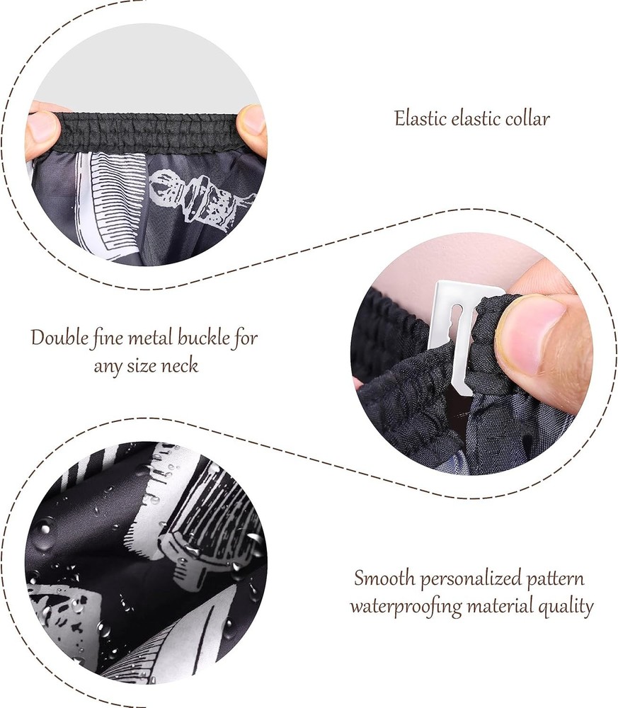 Capa Profesional para Cortar el Cabello con Cepillo Quitapelusas para el Cuello