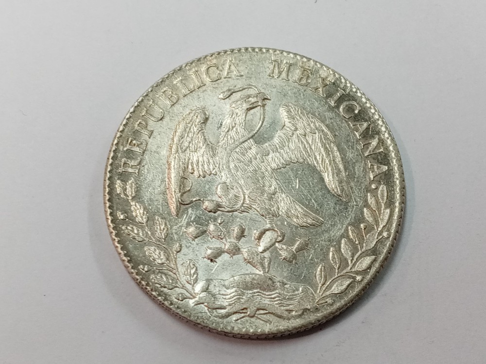 High Grade 1896 Cn AM Mexico Silver 8 Reales