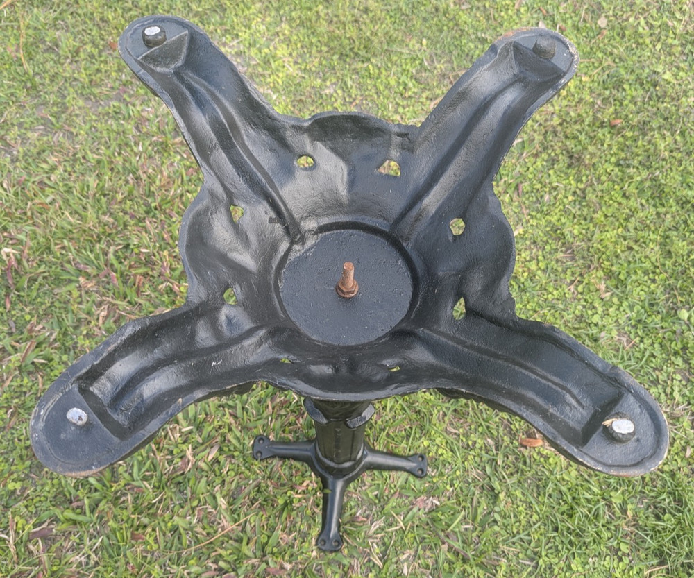 Vintage Cast Iron Industrial Bistro Table Base Solid