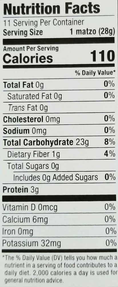 Streit's 100% White Spelt Matzos, 11 oz.