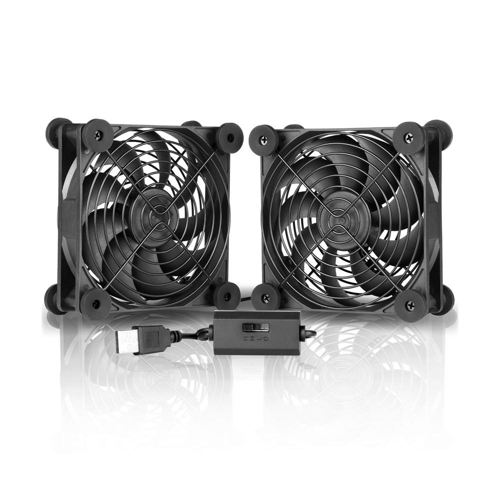 Quiet Dual 120mm 5V USB Computer PC Fan with Speed Controller,for R... Fast Ship