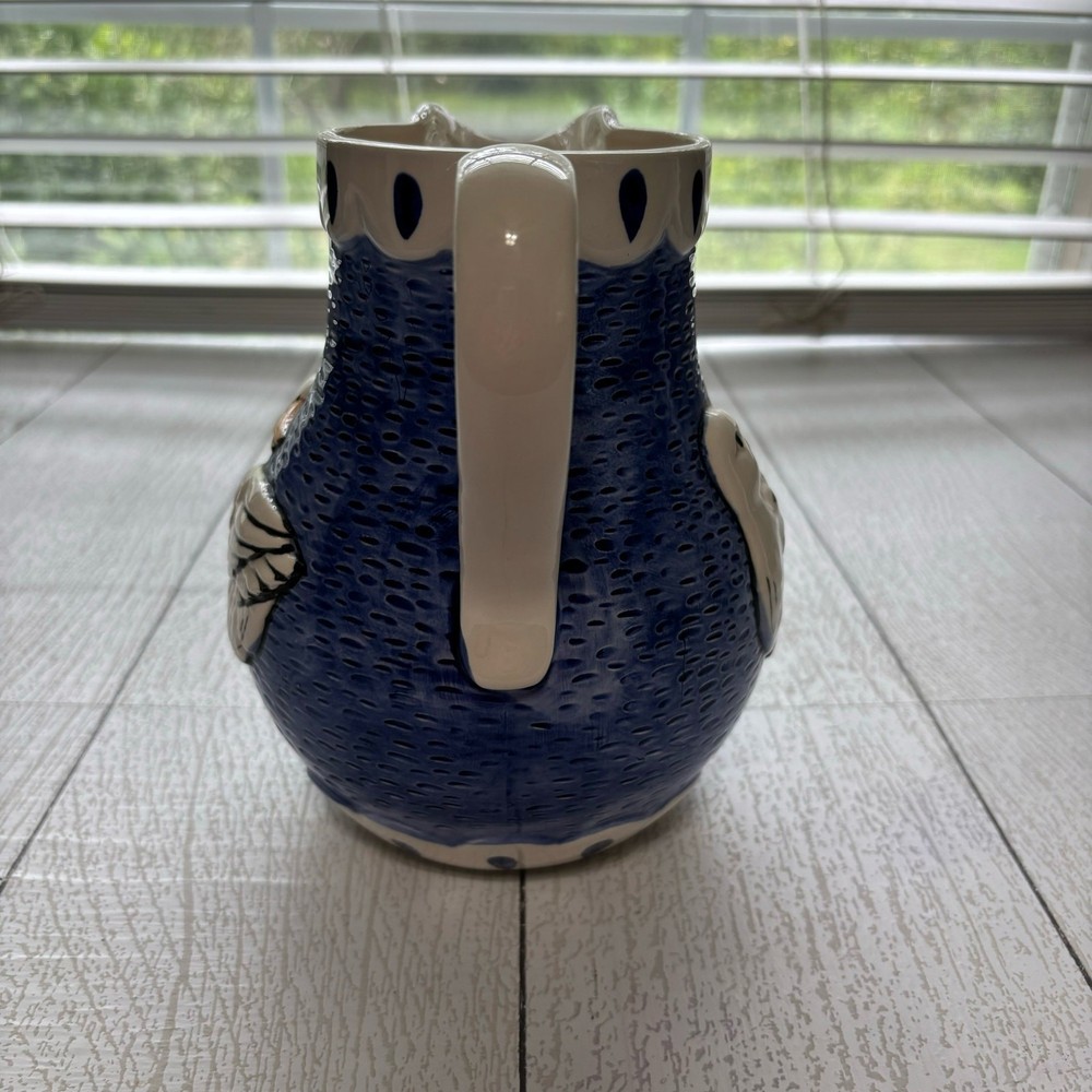 Sigma The Decorative Kitchen White Duck Blue Drink Pitcher
