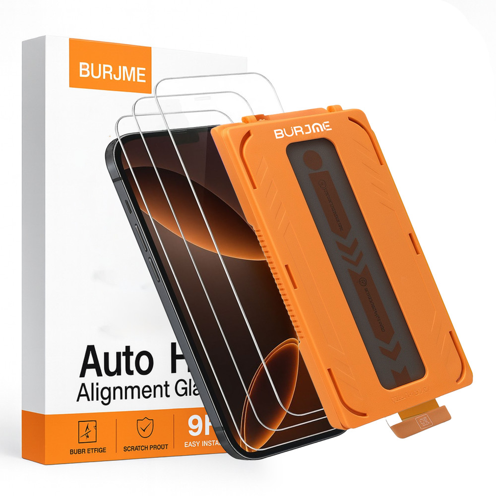 iPhone 16 Pro Max Tempered Glass Screen Protector HD Clear Auto Align Box 2 PACK