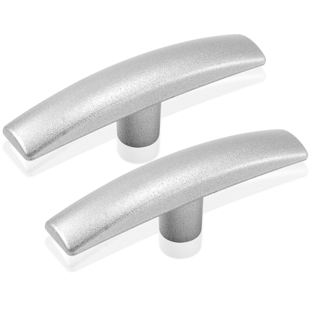 PEUTIER 2pcs RV Waste Valve Handle Replacement, Fits 1/2" & 8.3x2.5cm, Silver