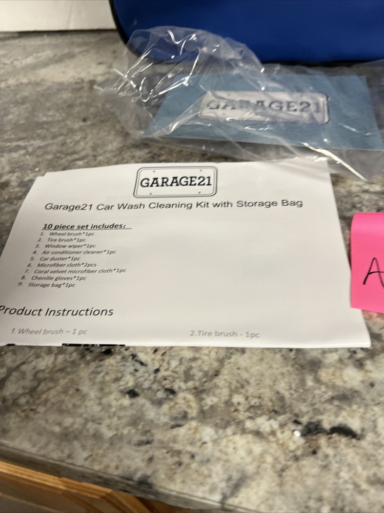 Garage21 Car Wash Kit Storage Bag Cobalt Blue