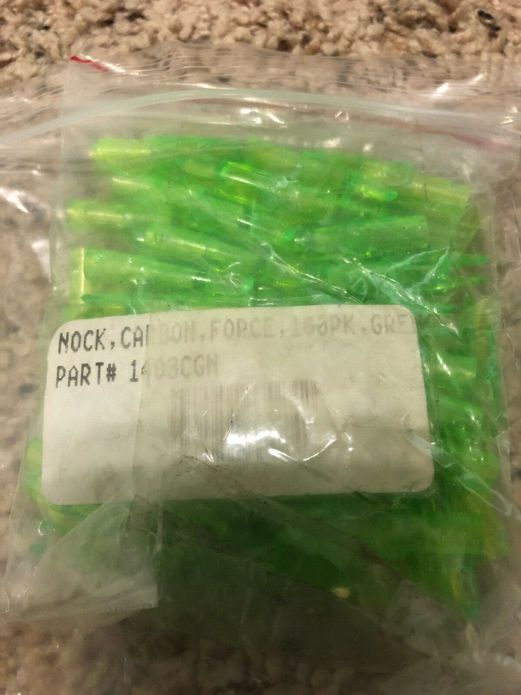 100 Pack Green Nock Carbon Force Part #1403CGN 