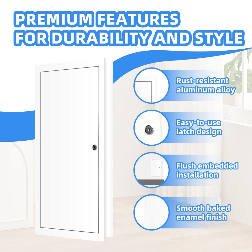 14" x 29" Metal Access Panel, 1MM Thickened Access Panel for Drywall, Aluminu.