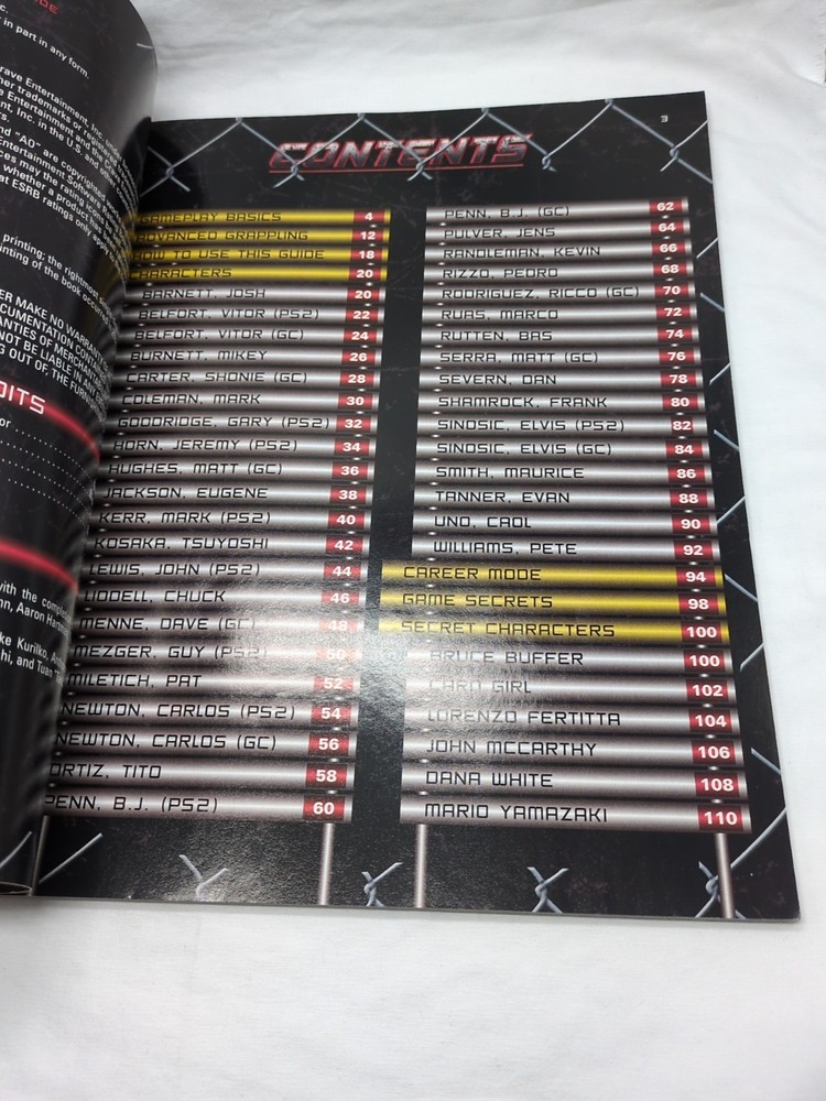 UFC Throwdown Official Strategy Guide Book