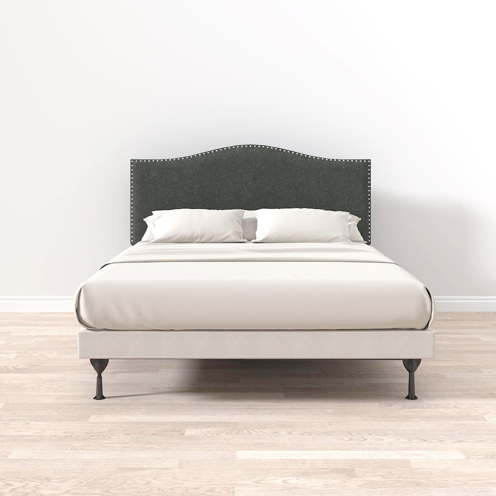 Upholstered Headboard Queen Gray